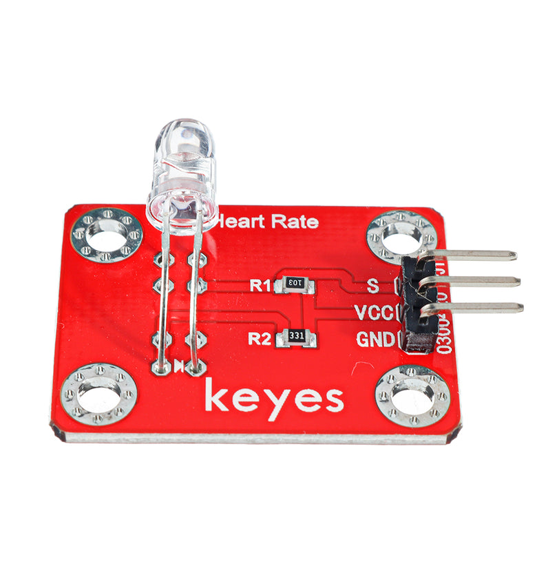 Keyes Brick Finger Heartbeat Module(Pad hole) with Pin Header Board Analog Signal