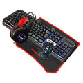 BANDA G11 Keyboard Mouse Combo 104 Keys Suspended Keycaps Gaming Keyboard 6 Buttons 3600DPI LED Light Optical Mouse Stereo Wired Gaming Headset with Anti-Slip Mouse Pad