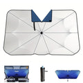 Car Sunshade Umbrella V-neck Telescopic Sun Shield Car Front Windshield Umbrella Sunscreen Insulation Sun Protection