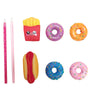 Donut Hot Dog Squishy Slow Rising Rebound Writing Simulation Pen Case With Pen Gift Decor Collection With Packaging
