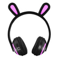 Wireless bluetooth 5.0 Headphone LED Colorful Car Ears Cute Music Headset Stereo Headphone with Mic