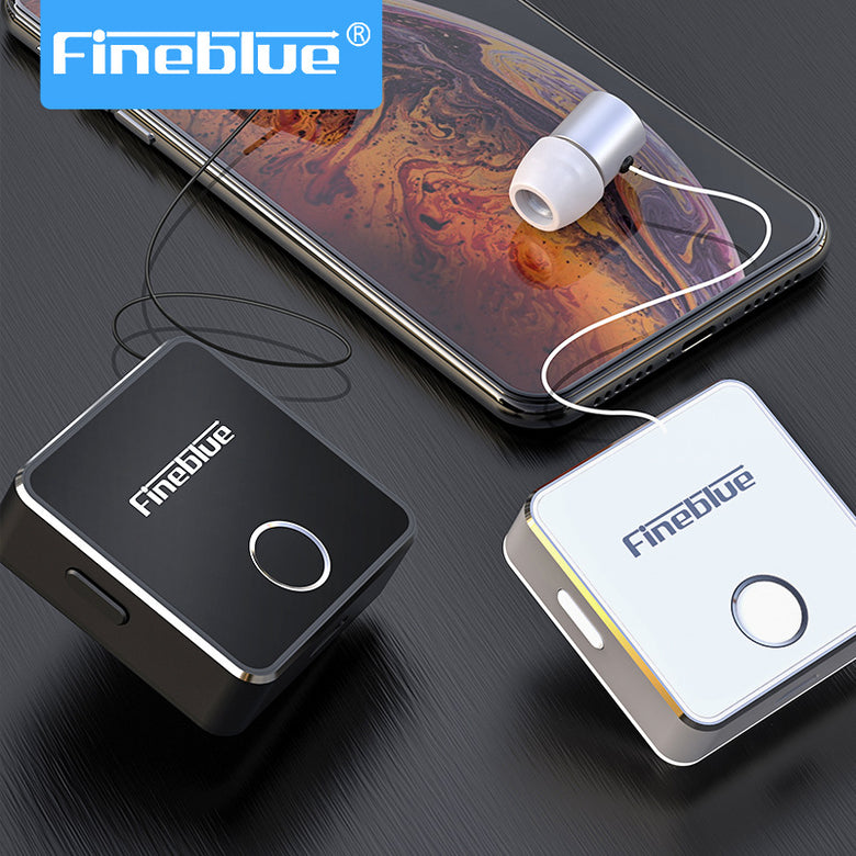Fineblue F1 Business Clip-On bluetooth Earphone BT5.0 Noise Reduction Call Vibration Flexible Collar-clip Wireless Headphones with Mic