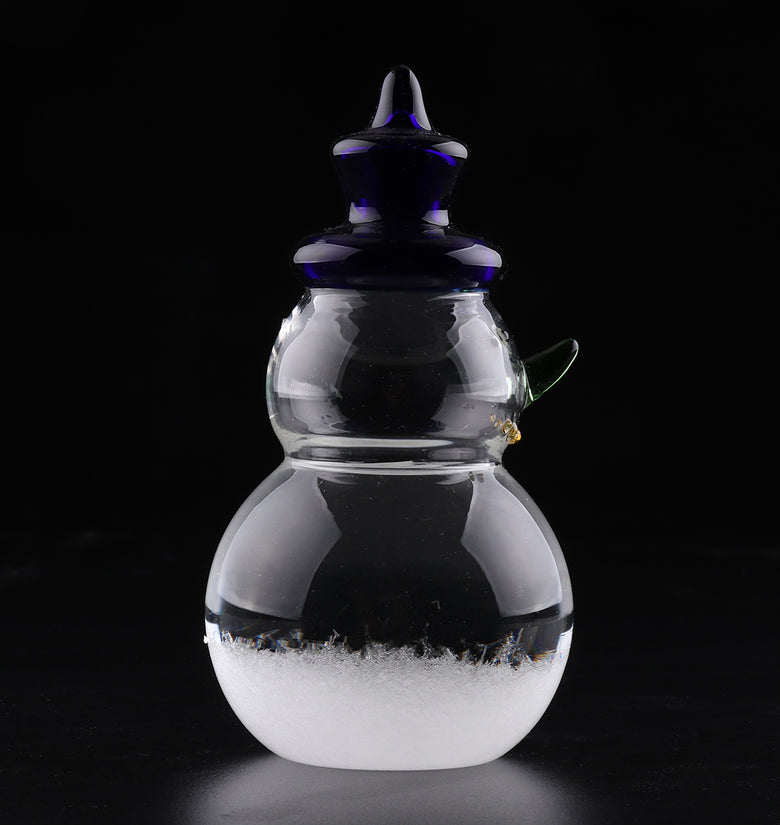 Desktop Weather Forecast Storm Glass Bottle Ornament - Barometer Snowman Shape Decoration Gift