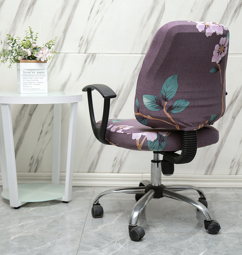 2Pcs/set Elastic Office Chair Cover Computer Chair Protector Stretch Seat Slipcover Home Office Furniture Decoration